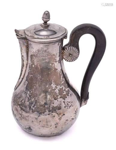 A 19th century French hot water jug, stamped marks: of balus...