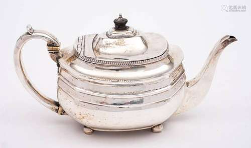 A George III silver teapot, maker Peter & William Batema...