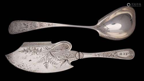 An American Sterling silver soup ladle, stamped Sterling: , ...