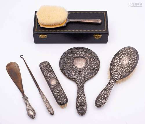 A mixed lot of silver wares, various makers and dates: inclu...