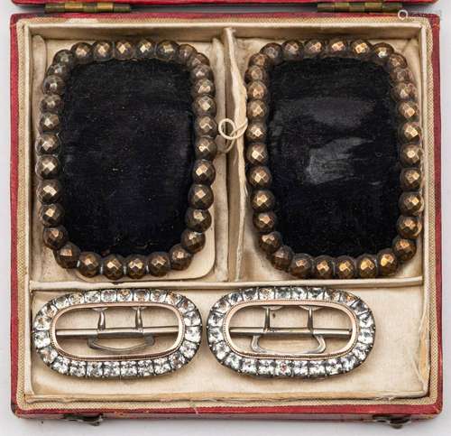 A pair of George IV silver shoe buckles, maker Charles Rawli...