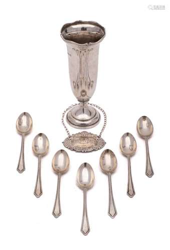 A mixed lot of silver wares, various makers and dates,: incl...