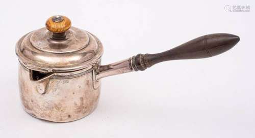 A George III silver brandy warmer and lid, maker Robert Gaze...