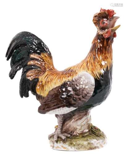 Large Meissen figure of a cockerel, model no. 394