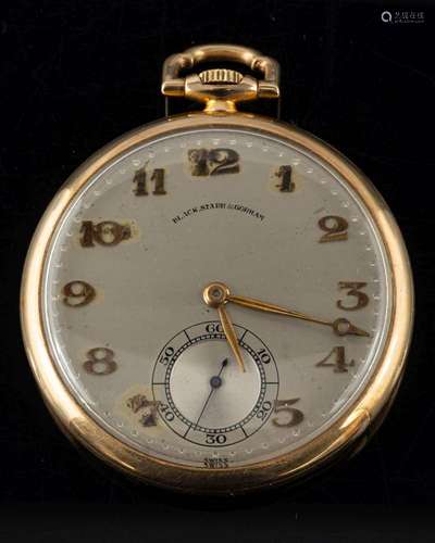 Black Starr & Gorham, a 14 carat gold pocket watch,