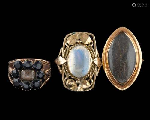 A moonstone ring,