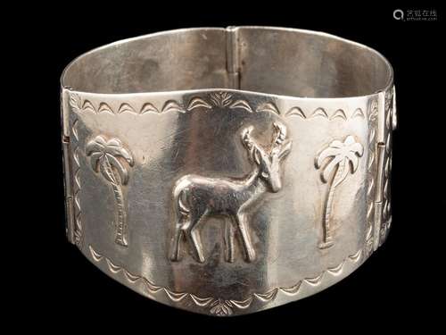 A silver cuff bangle by Haglund,