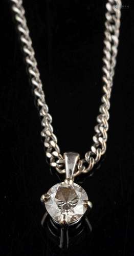 A diamond pendant,: the brilliant cut diamond, estimated to ...