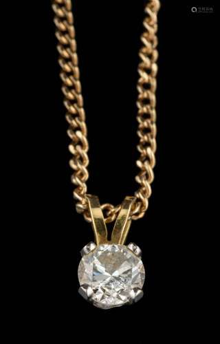 A diamond pendant,: the brilliant cut diamond, estimated to ...