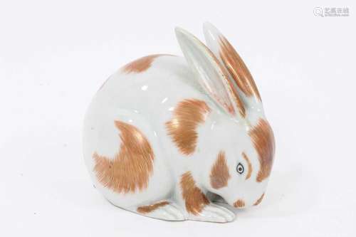 Japanese Kutani figure of a rabbit