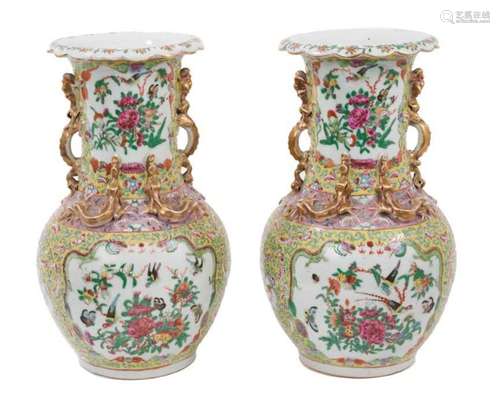 Pair of Chinese porcelain vases