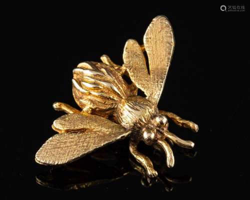 A 9 carat gold bug brooch, stamped 375 with full London hall...