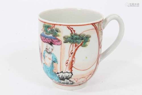 A Liverpool coffee cup, painted in Chinese style, circa 1770...