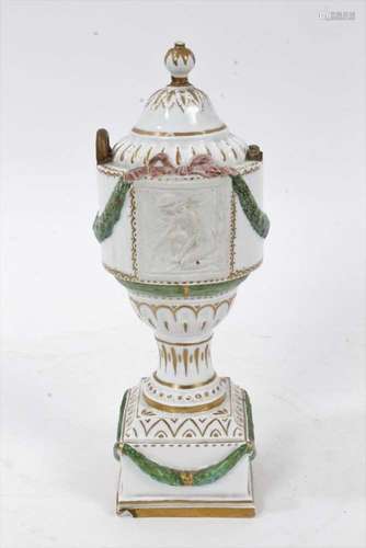 A Hochst urn shaped vase, circa 1780