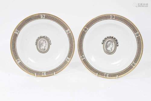 A pair of Vienna plates, circa 1780