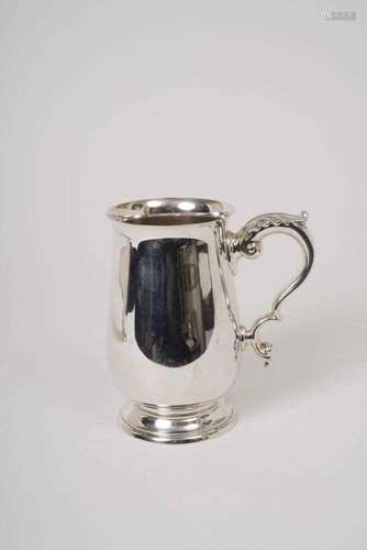 George III style silver tankard of baluster form, by Elkingt...