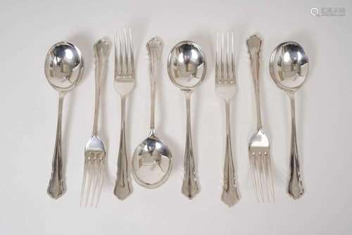 Selection of contemporary silver Chippendale pattern flatwar...