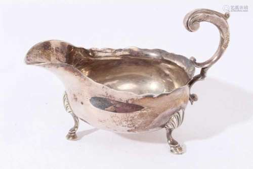 George III silver sauce boat, 6ozs