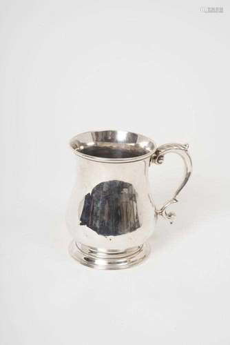 George II silver mug of baluster form Richard Bayley. London...