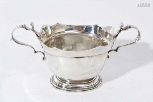 George II silver two handled bowl