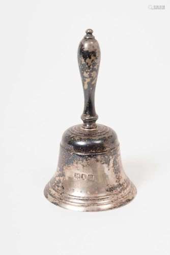 Early George V silver table bell in the form of a hand bell ...