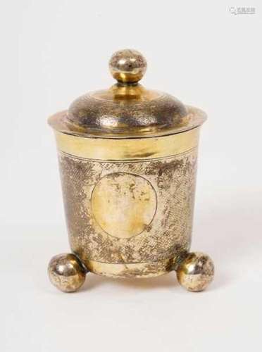 16th/17th century Danish silver gilt cup and cover