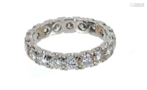 Diamond full band eternity ring with brilliant cut diamonds ...