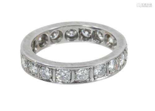 Diamond full band eternity ring with brilliant cut diamonds ...