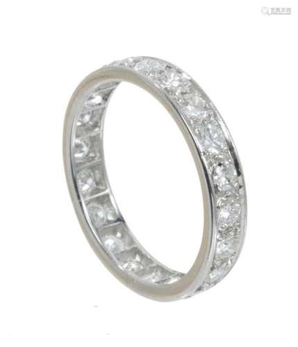 Diamond and platinum full band eternity ring set with brilli...