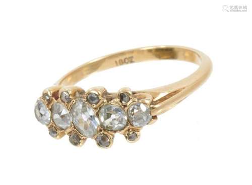 Victorian diamond five stone ring