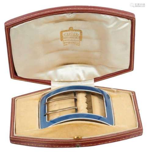 Cartier enamelled buckle