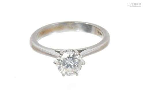 Diamond single stone ring estimated to weigh approximately 0...