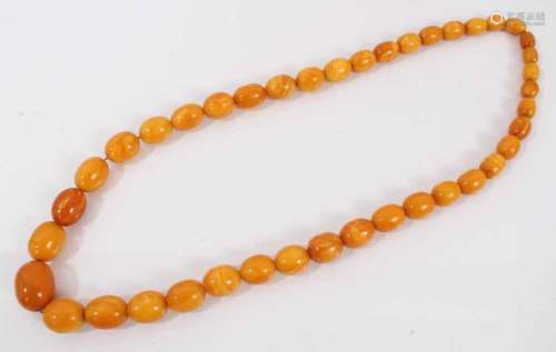 Amber bead necklace