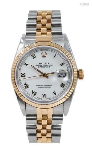 Gentlemen’s Rolex Oyster Perpetual DateJust gold and steel w...