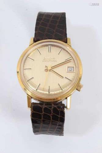 1970s Bulova Accutron Calendar wristwatch in gold plated cas...