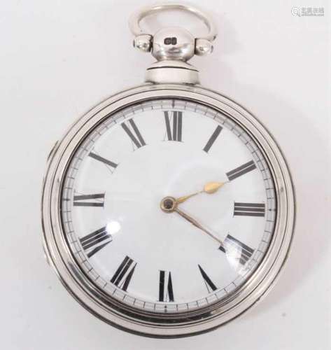 Victorian silver pair cased pocket watch by Behalicker &...