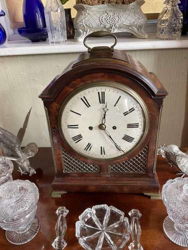 Early 19th century bracket clock with twin fusee movement an...