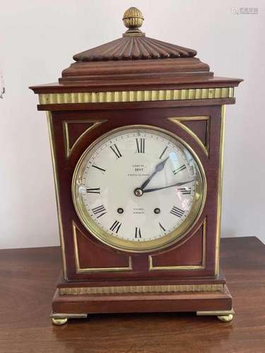 19th century mahogany bracket clock, painted dial reading ‘E...