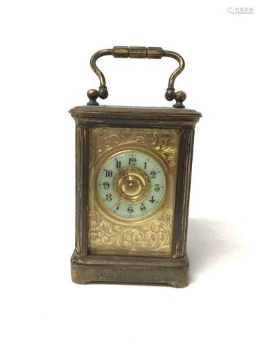 Late 19th century miniature carriage clock