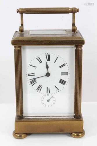 Good quality Edwardian alarm carriage clock