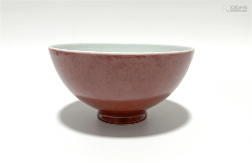 Chinese Iron Red Glazed Bowl
