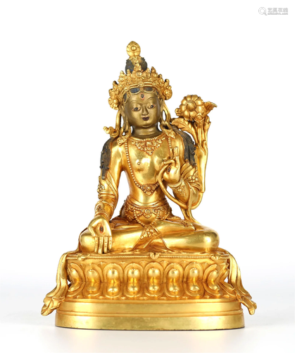 Chinese Gilt Bronze Buddha Figure