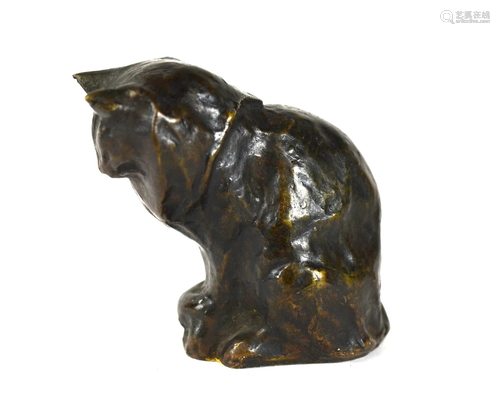 Bronze Cat Signed Steinlen