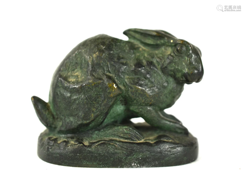 Bronze Rabbit Signed Dubucand