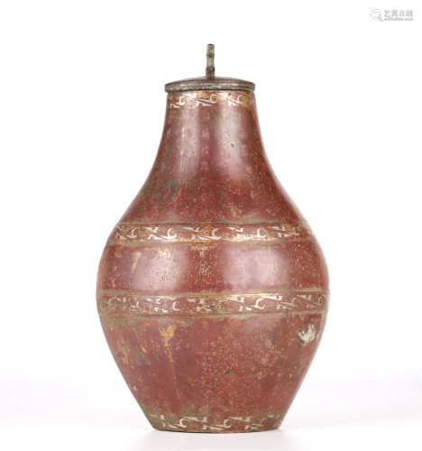 Antique Covered Bronze Vase