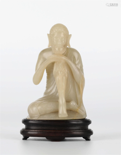 Chinese Carved Jade Figure of Luohan