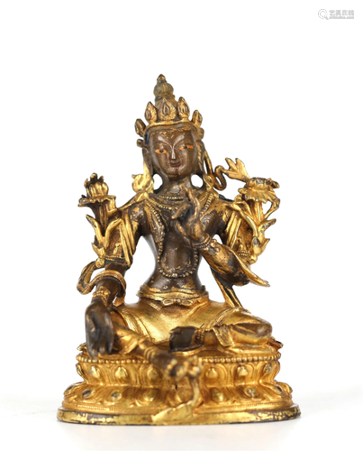 Chinese Gilt Bronze Buddha Figure