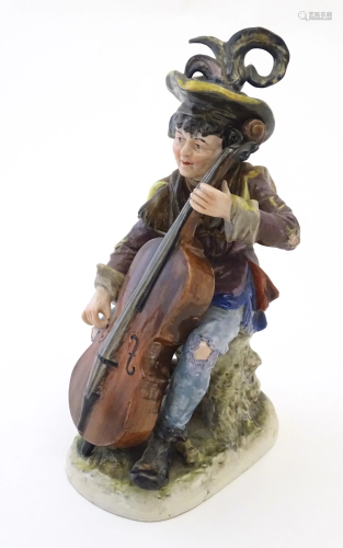 A Continental figure modelled as a female musician playing t...