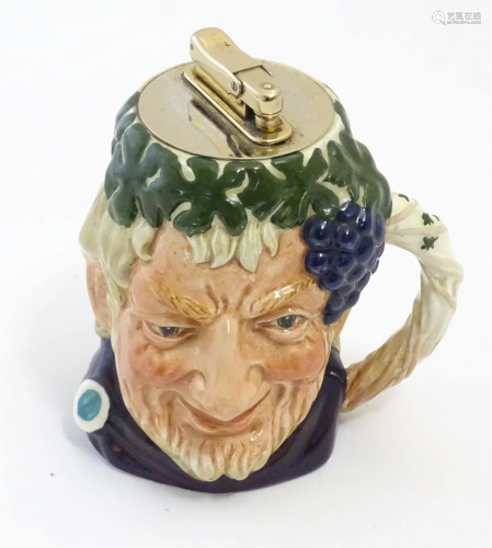 An unusual Royal Doulton Bacchus character jug with Colibri ...