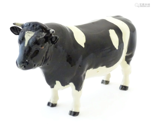 A Beswick model of a Friesian bull, Ch. Coddington Hilt Bar,...